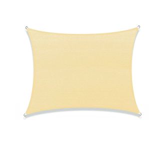 Πανί Σκίασης Τετράγωνο Μπεζ με κρίκους 180gr/m²