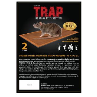 Ποντικοπαγίδα Ξύλινη με Άρωμα Φυστικοβούτυρου - 2 διαστάσεις